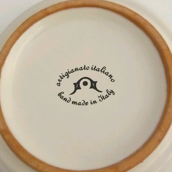 Artigianato Italiano/Italy Floral art Trinket tray, saucer, Ashtray - Picture 5 of 7